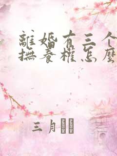 离婚有三个小孩抚养权怎么判定