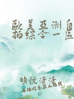 欧美亚洲自拍偷拍综合一区