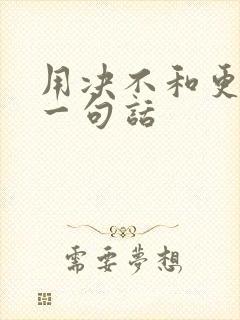 用决不和更不写一句话