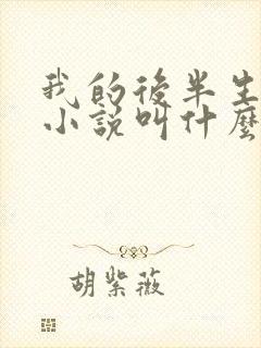 我的后半生原著小说叫什么