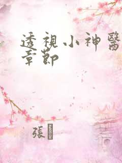 透视小神医最新章节