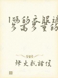 l码的衣服适合多高多重的人穿