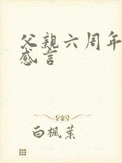 父亲六周年祭日感言