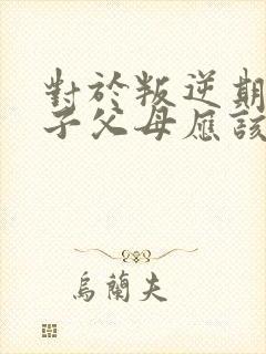 对于叛逆期的孩子父母应该如何教