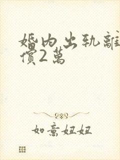 婚内出轨离婚赔偿2万