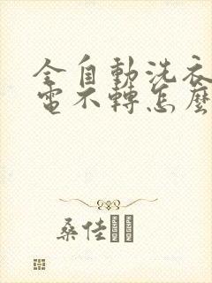 全自动洗衣机有电不转怎么回事