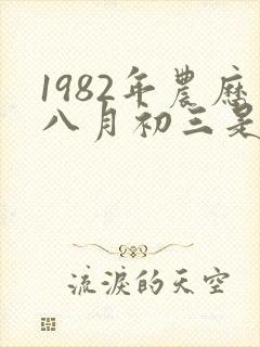 1982年农历八月初三是什么星座