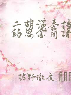 二胡演奏挡不住的思念简谱