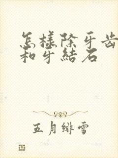 怎样除牙齿烟垢和牙结石