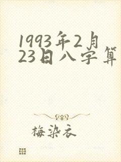 1993年2月23日八字算命