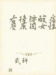 右后腰酸痛是什么原因女性