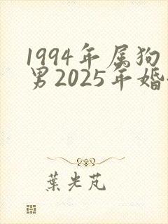 1994年属狗男2025年婚姻