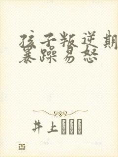 孩子叛逆期脾气暴躁易怒