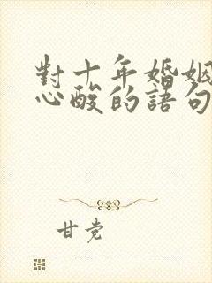 对十年婚姻失望心酸的语句