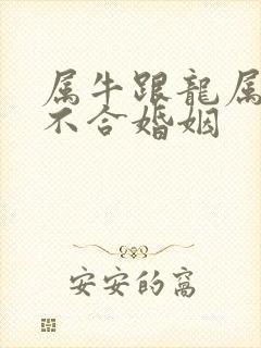 属牛跟龙属相合不合婚姻