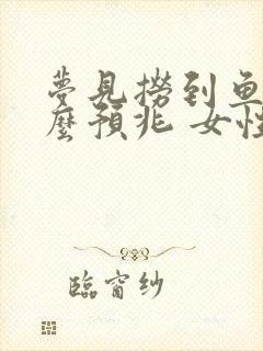 梦见捞到鱼是什么预兆 女性解梦