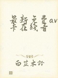 最新免费av不卡在线看