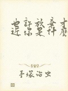 也许放弃才能靠近你是什么歌的歌词