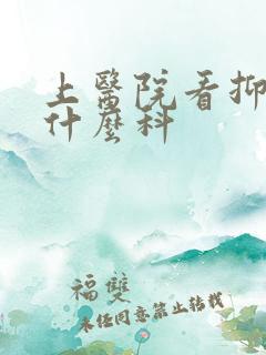 上医院看抑郁挂什么科