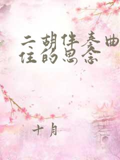 二胡伴奏曲挡不住的思念