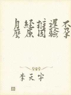 月经推迟不来什么原因验孕棒也没有怀孕