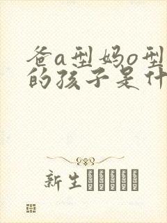 爸a型妈o型生的孩子是什么血型