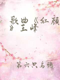 歌曲《红颜知己》王峰