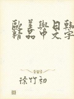 欧美与日韩亚洲精品中文字幕