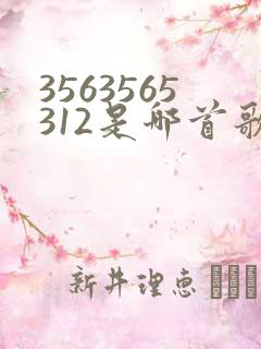 3563565312是哪首歌的歌词
