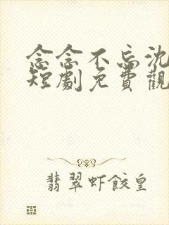 念念不忘沈先生短剧免费观看全集