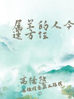 属羊的人今日财运方位