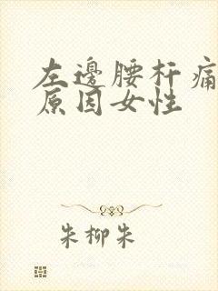 左边腰杆痛什么原因女性