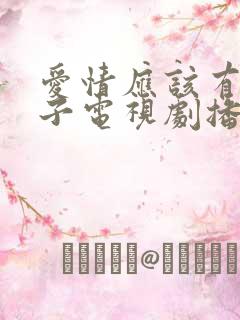 爱情应该有的样子电视剧播放