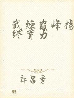 武炼巅峰杨开最终实力