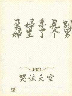 孕妇梦见别的孕妇生了个男孩