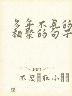 多年不见的朋友相聚的句子