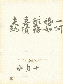 夫妻离婚一方出轨债务如何处理