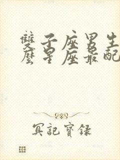 双子座男生和什么星座最配