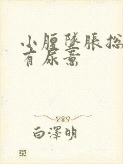 小腹坠胀总感觉有尿意