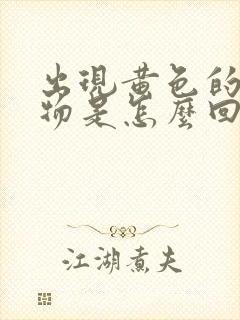 出现黄色的分泌物是怎么回事