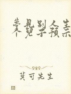 梦见别人生了一个儿子预示什么