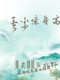 王小亿身高体重多少