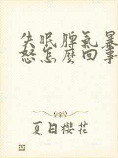 失眠脾气暴躁易怒怎么回事