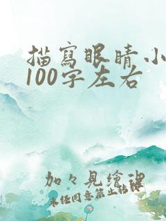 描写眼睛小练笔100字左右