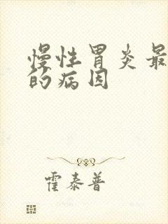 慢性胃炎最常见的病因