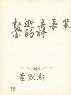 对逝去长辈的思念的诗