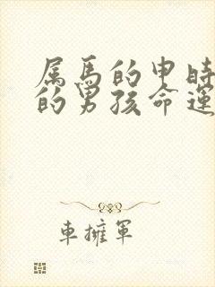 属马的申时出生的男孩命运怎么样