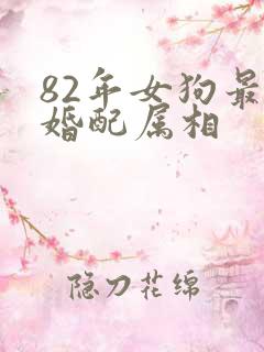 82年女狗最佳婚配属相