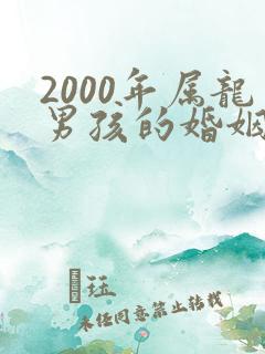2000年属龙男孩的婚姻