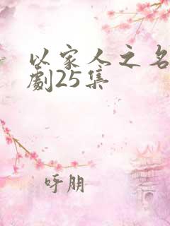 以家人之名电视剧25集